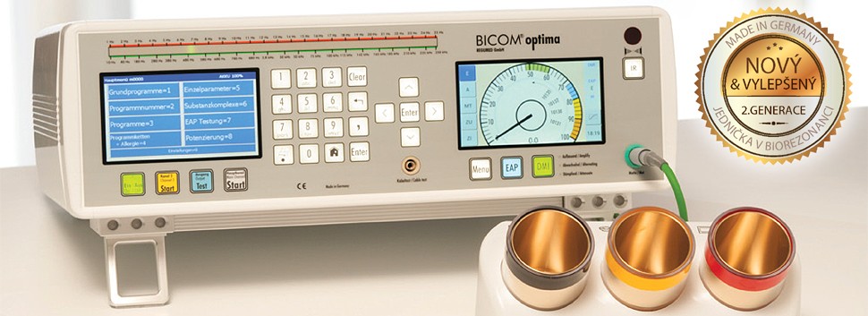 BICOM Optima II s ovládacími displeji a vstupními pohárky